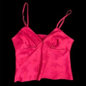 Red silk camisole